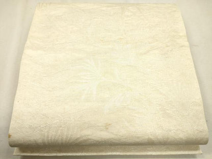 平和屋着物＊夏物　六通柄袋帯　草花文　銀糸　正絹　逸品　CAAU4116eg