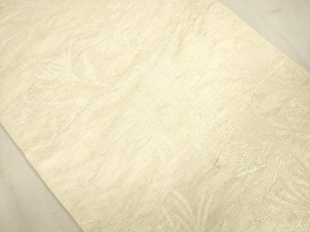 平和屋着物＊夏物　六通柄袋帯　草花文　銀糸　正絹　逸品　CAAU4116eg
