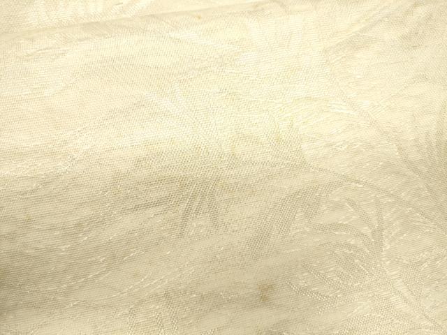 平和屋着物＊夏物　六通柄袋帯　草花文　銀糸　正絹　逸品　CAAU4116eg