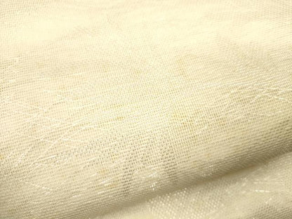 平和屋着物＊夏物　六通柄袋帯　草花文　銀糸　正絹　逸品　CAAU4116eg