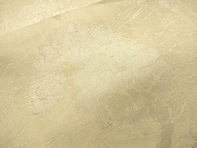 平和屋着物＊夏物　六通柄　本袋帯　花唐草文　銀糸　正絹　逸品　CAAU4124eg