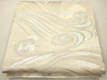 平和屋着物＊夏物　六通柄袋帯　立波文　金銀糸　正絹　逸品　CAAU4149eg