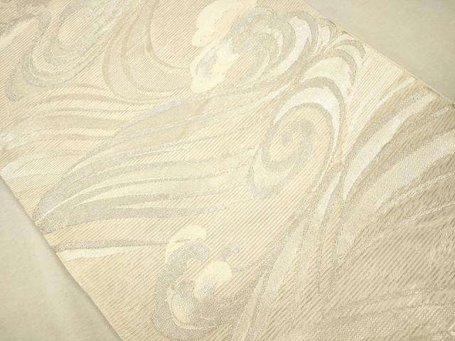 平和屋着物＊夏物　六通柄袋帯　立波文　金銀糸　正絹　逸品　CAAU4149eg