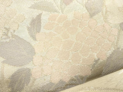 平和屋着物＊夏物 六通柄袋帯 流水草花文 銀糸 正絹 逸品 CAAU4165eg