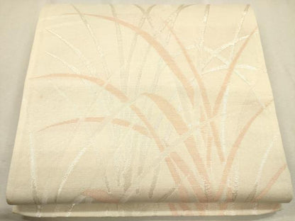 平和屋着物＊夏物　六通柄袋帯　流水草木文　銀糸　正絹　逸品　CAAU4252eg