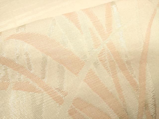 平和屋着物＊夏物　六通柄袋帯　流水草木文　銀糸　正絹　逸品　CAAU4252eg
