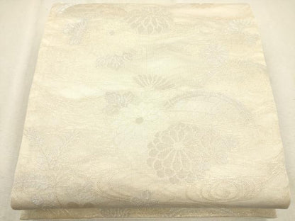 平和屋着物＊夏物 六通柄袋帯 籬流水草花文 金銀糸 正絹 逸品 CAAU4297eg