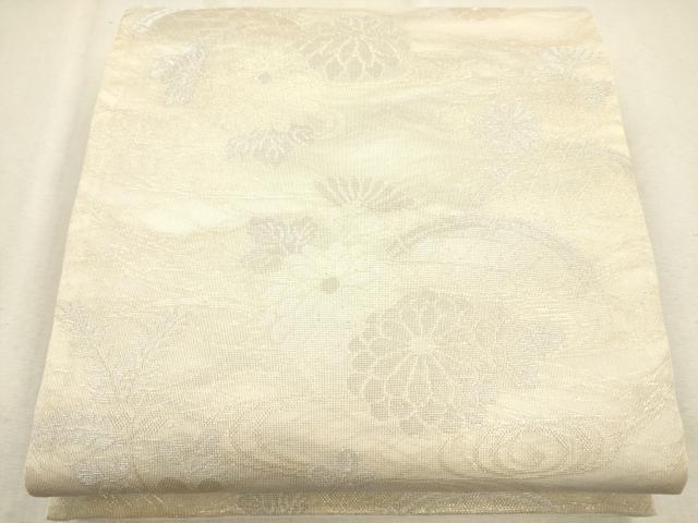 平和屋着物＊夏物 六通柄袋帯 籬流水草花文 金銀糸 正絹 逸品 CAAU4297eg