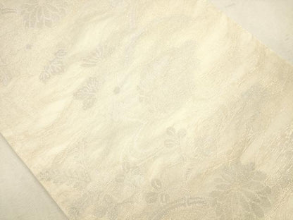平和屋着物＊夏物 六通柄袋帯 籬流水草花文 金銀糸 正絹 逸品 CAAU4297eg