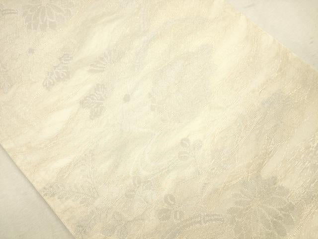 平和屋着物＊夏物 六通柄袋帯 籬流水草花文 金銀糸 正絹 逸品 CAAU4297eg