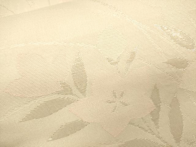 平和屋着物＊夏物 六通柄袋帯 秋草文 銀糸 正絹 逸品 CAAU4319eg