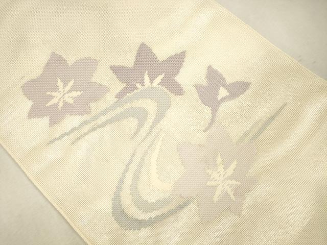 平和屋着物＊夏物 太鼓柄袋帯 竜田川 銀糸 正絹 逸品 CAAU4335eg