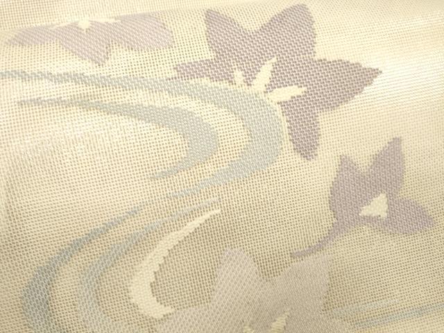 平和屋着物＊夏物 太鼓柄袋帯 竜田川 銀糸 正絹 逸品 CAAU4335eg