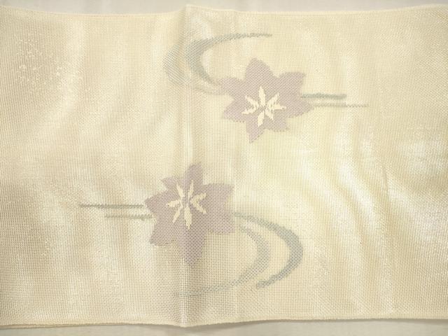 平和屋着物＊夏物 太鼓柄袋帯 竜田川 銀糸 正絹 逸品 CAAU4335eg