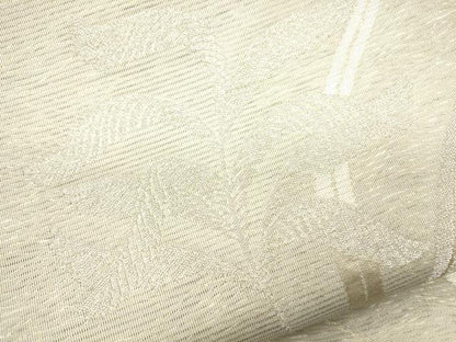 平和屋着物＊夏物 六通柄袋帯 草花文 銀糸 正絹 逸品 CAAU4348eg