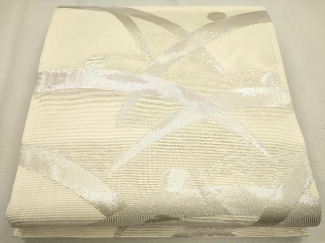 平和屋着物＊夏物 六通柄袋帯 露芝文 銀糸 正絹 逸品 CAAU4360eg