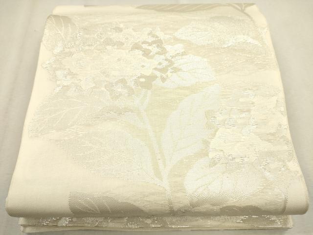 平和屋着物＊夏物　六通柄袋帯　紫陽花　銀糸　正絹　逸品　CAAU4361eg