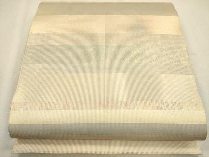 平和屋着物＊夏物 六通柄袋帯 横段文 金糸 正絹 逸品 CAAU4365eg