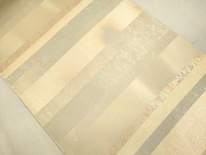 平和屋着物＊夏物 六通柄袋帯 横段文 金糸 正絹 逸品 CAAU4365eg