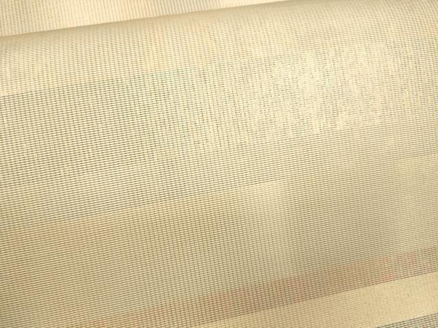平和屋着物＊夏物 六通柄袋帯 横段文 金糸 正絹 逸品 CAAU4365eg