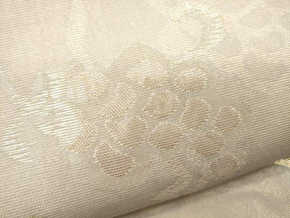 平和屋着物＊夏物 六通柄袋帯 葡萄花唐草文 金銀糸 正絹 逸品 CAAU4398eg