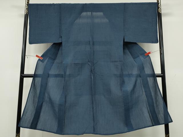 平和屋着物＊夏物 男性 小千谷ちぢみ 霞文 麻 逸品 CAAU4458ut