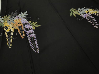平和屋着物＊夏物 黒留袖 絽 藤花房 金彩 正絹 逸品 未使用 CAAU4591ut