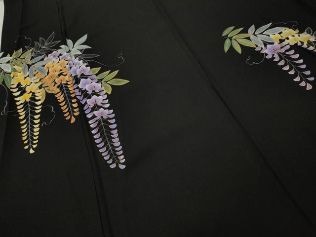 平和屋着物＊夏物 黒留袖 絽 藤花房 金彩 正絹 逸品 未使用 CAAU4591ut