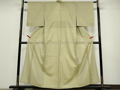 平和屋着物＊夏物 紗紬 縞 正絹 逸品 CAAU4598ut
