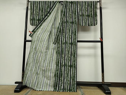 平和屋着物▽小紋 単衣 吉祥間道 洗える着物 CAAU4610ut
