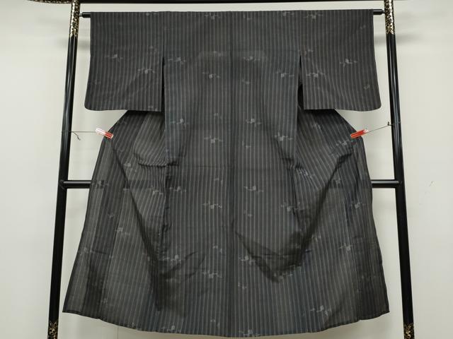 平和屋着物▽上質な紬 単衣 吉祥間道 正絹 逸品 CAAU4641ut
