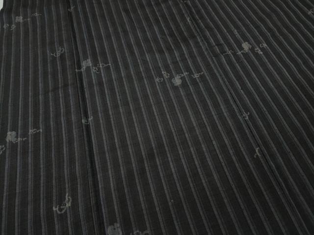 平和屋着物▽上質な紬 単衣 吉祥間道 正絹 逸品 CAAU4641ut