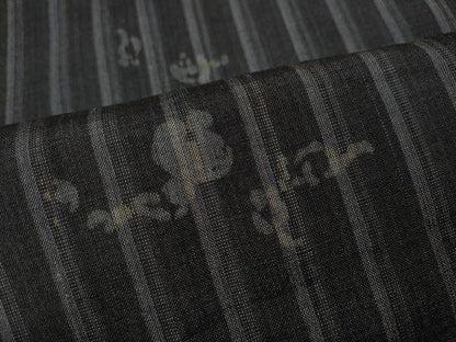 平和屋着物▽上質な紬 単衣 吉祥間道 正絹 逸品 CAAU4641ut