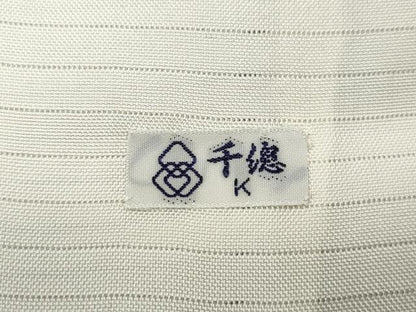平和屋着物＊極上　創業460年・千總　夏物　訪問着　絽　駒刺繍　草花文　銀彩　正絹　逸品　CAAU4787ut
