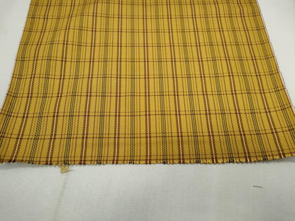 平和屋着物●本場黄八丈 市松綾織 紬 反物 格子文 着尺 逸品 未使用 CAAU4819th