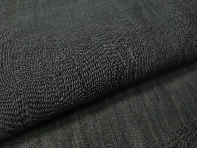 平和屋着物＊夏物 男性 小千谷ちぢみ 藍鉄色 麻 逸品 未使用 CAAU5214vp
