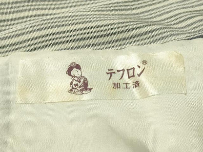 平和屋着物▽上質な小紋 単衣 縞 正絹 逸品 CAAU5261vp