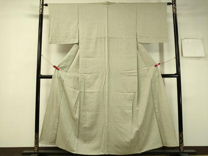 平和屋着物▽上質な小紋 単衣 霞文 正絹 逸品 CAAU5264vp