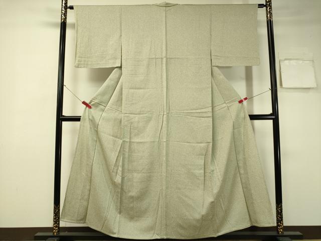平和屋着物▽上質な小紋 単衣 霞文 正絹 逸品 CAAU5264vp