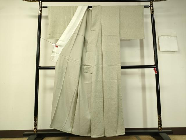 平和屋着物▽上質な小紋 単衣 霞文 正絹 逸品 CAAU5264vp