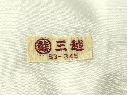 平和屋着物▽上質な色無地 単衣 草花文 灰青色 三越扱い 正絹 逸品 CAAU5399vp