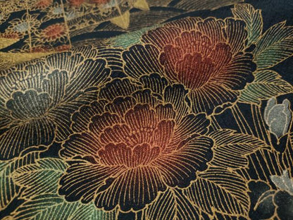 平和屋着物▽訪問着　単衣　貝桶花文　金銀彩　正絹　逸品　CAAU5455vp