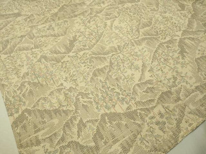 平和屋着物▽本塩沢 単衣 遠山風景文 正絹 逸品 CAAU5520vp