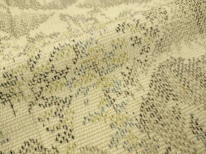 平和屋着物▽本塩沢 単衣 遠山風景文 正絹 逸品 CAAU5520vp