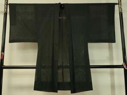 平和屋着物▽男性 長羽織 スリーシーズン 春夏秋 塵除け 霞紋紗 正絹 逸品 CAAU5547vp