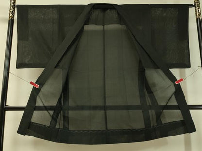 平和屋着物▽男性 長羽織 スリーシーズン 春夏秋 塵除け 霞紋紗 正絹 逸品 CAAU5547vp