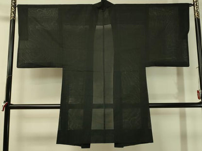 平和屋着物▽男性 長羽織 スリーシーズン 春夏秋 塵除け 霞紋紗 正絹 逸品 CAAU5547vp