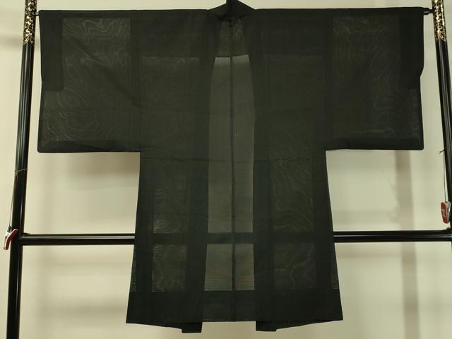 平和屋着物▽男性 長羽織 スリーシーズン 春夏秋 塵除け 霞紋紗 正絹 逸品 CAAU5547vp