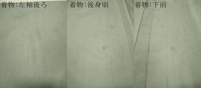平和屋着物＊夏物 男性 色無地・長羽織セット 絽 着物:湊鼠色 羽織:銀鼠色 キングサイズ 洗える着物 CAAU5582vp