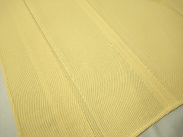 平和屋着物＊夏物 色無地 絽 淡黄色 正絹 逸品 未使用 CAAU5591vp